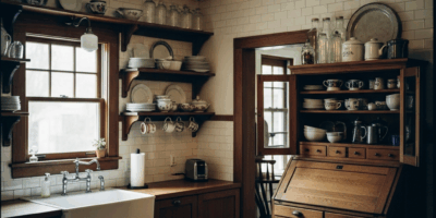 1920s craftsman kitchen with white subway tile backsplash op 20260331 084706