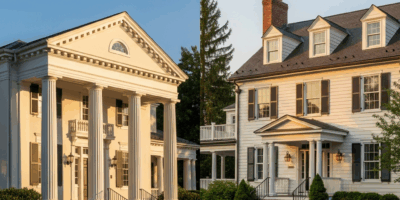 Neoclassical vs Colonial Revival Homes Compared