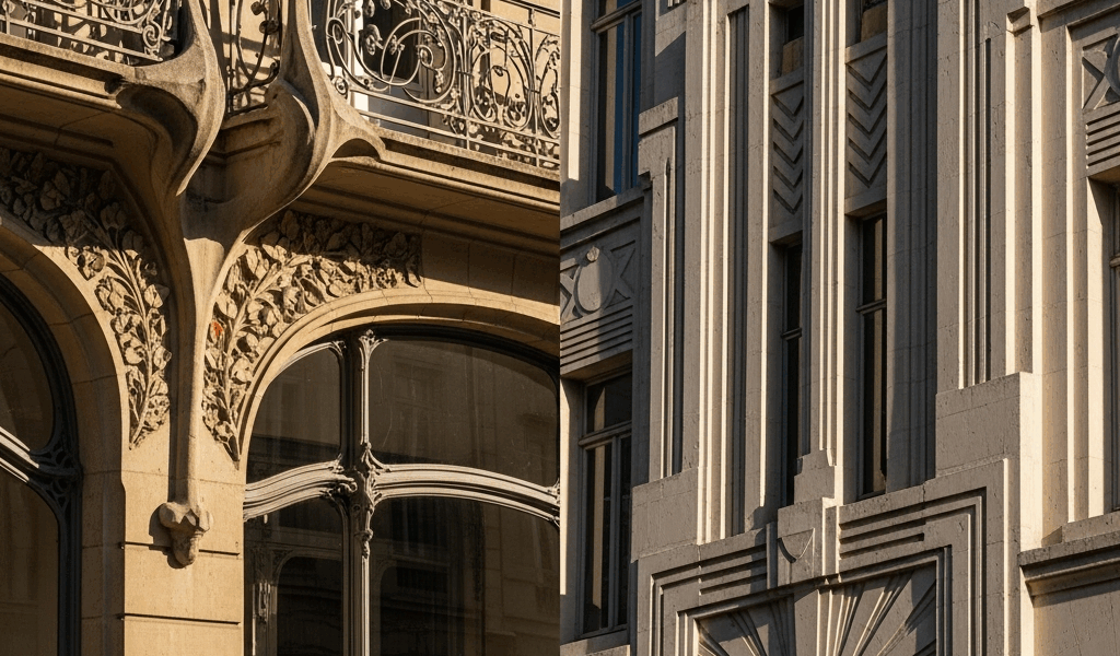 Art Deco vs Art Nouveau Architecture Differences