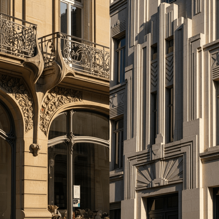 Art Deco vs Art Nouveau Architecture Differences