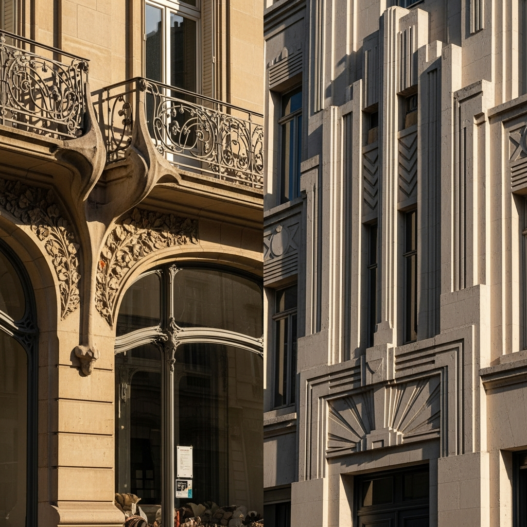 Art Deco vs Art Nouveau Architecture Differences